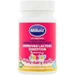 Milkaid Junior Lactase Enzyme Chewable Tablets for Lactose Intolerance Relief | Prevents Gas, Bloating, Diarrhea in Children| Fast Acting Dairy Diges