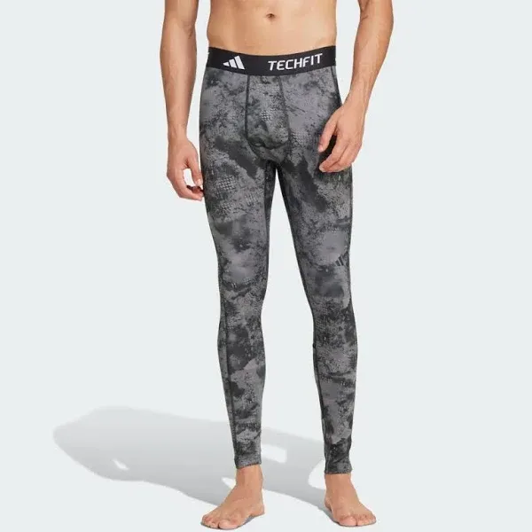 Adidas | Men&#039;s Tech-Fit Camouflage Training Tights - Black Multi | Realry