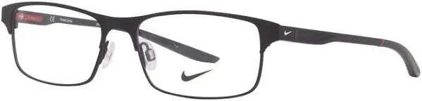 Nike Eyeglasses 8046 071 Gunmetal Grey Rectangular Full Rim 54-16-140 NEW