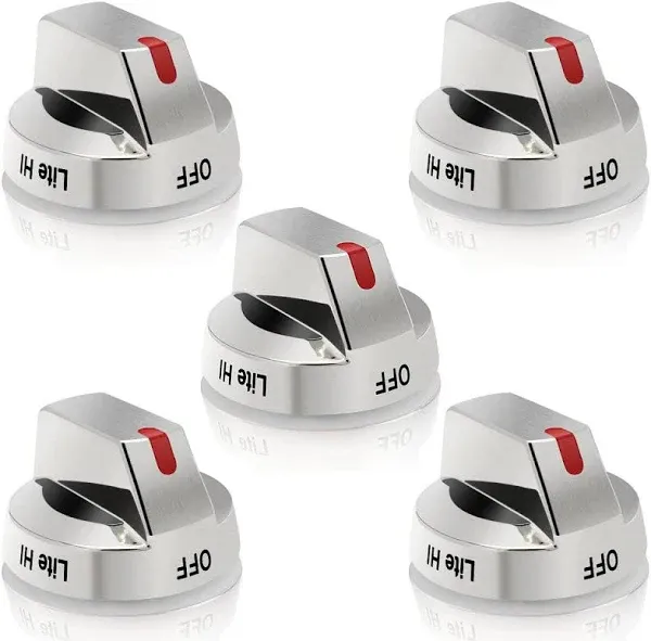 DG64-00473A Top Burner Control Dial Knob Range Oven Replacement for Samsung 5PCS