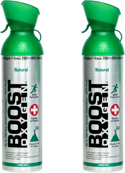 Boost Oxygen Supplemental Oxygen Natural Large 10 Liter, 1 Pack, Model 701