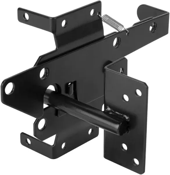 Gate Latch duty fence heavy woden post mount self-locking self automatic Locking