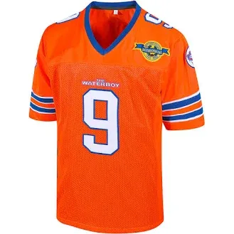 The Waterboy Bobby Boucher #9 Football Jersey Adam Sandler Black Men&#039;s Medium