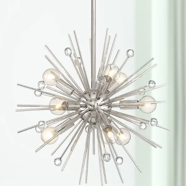 Possini Euro Design Janae Polished Nickel Pendant Chandelier