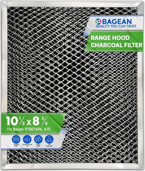 Range Hood Filter Replacement 10.5&#034; x 8.8&#034; for 41F 97007696 Broan Charcoal Gr...