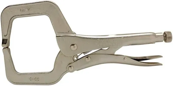 CRESCENT LOCKING &#039;C&#039; CLAMP, WITH REGULAR TIPS, 11&#034;