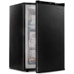 EUHOMY Upright Freezer 3.0 Cubic Feet Single Door Compact Mini Freezer with Reversible Stainless Steel Door