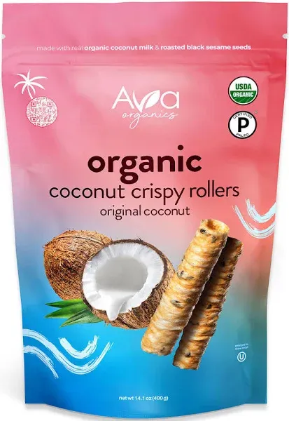 Ava Organics Coconut Crispy Rollers, 14.1 oz.