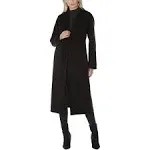 Tahari Women's Elliot Double Face Wool Maxi Wrap Coat - Black - L