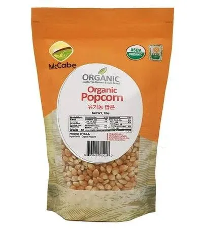 Mccabe Organic Popcorn Popcorn Kernels Rich with Fiber & Minerals