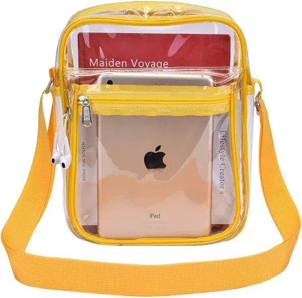 Unisex - Transparent Messenger Bag Yellow