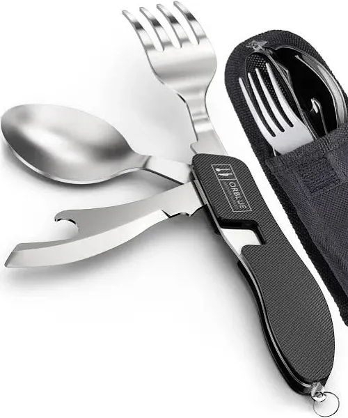 Orblue 4-in-1 Camping Utensils 2-Pack