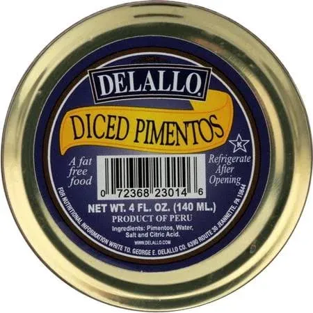 Delallo Pimentos, Diced 4 fl oz