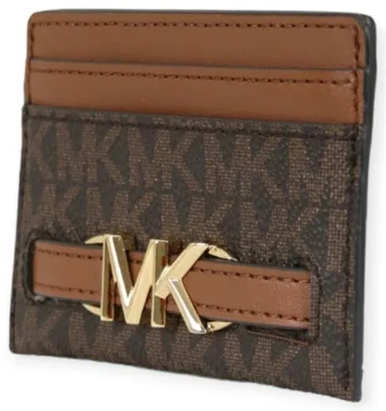 Michael Kors Reed Lg Card Holder in Brown