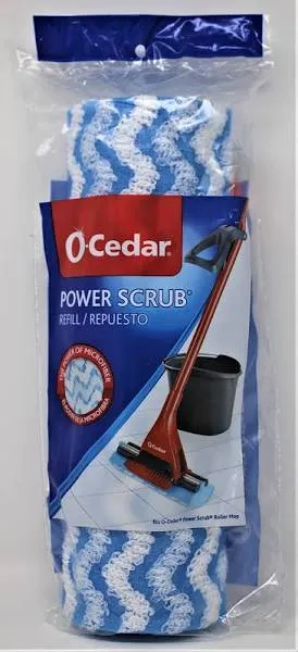 NEW O-Cedar Microfiber Power Scrub Refill Replacement Roller Mop Head- RARE