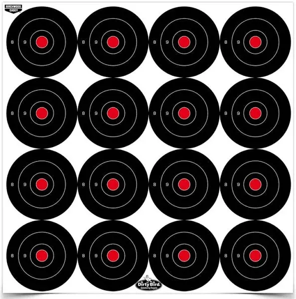 Birchwood Casey Dirty Bird  3" Bullseye Tagboard Hanging Black/White 12 PK