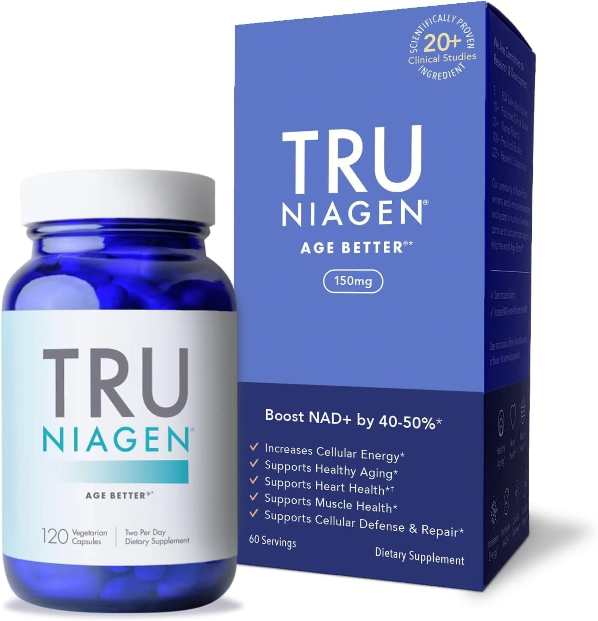 Tru Niagen Patented Nicotinamide Riboside NAD+ 30 Caps