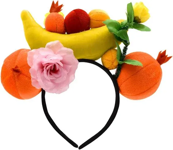 Womens Fabric Tropical Banana Fruit Hawaiian Luau Costume Party Hat Headband