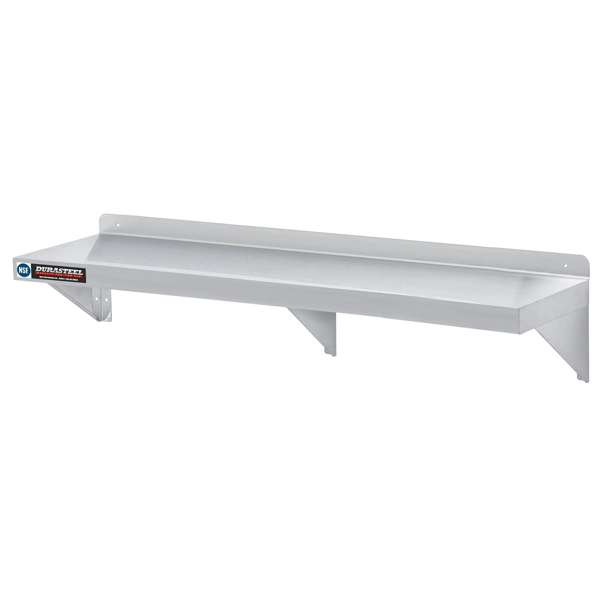 Stainless Steel Wall Shelf - 60" Wide x 14" Deep Commercial Grade - NSF Certified DuraSteel