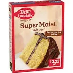 Betty Crocker Super Moist Recipe Cake Mix, Butter Yellow (13.25 oz)