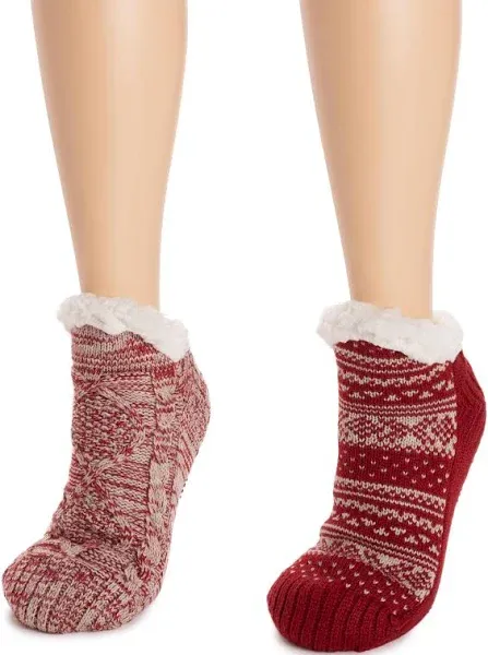 MUK LUKS Women's 2-Pack Short Cabin Socks