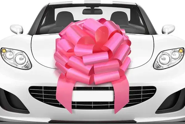 Huge Car Bow (Shiny 18 inch) Big Gift Wrapping Bow for 18 Inch (Pack of 1) Red