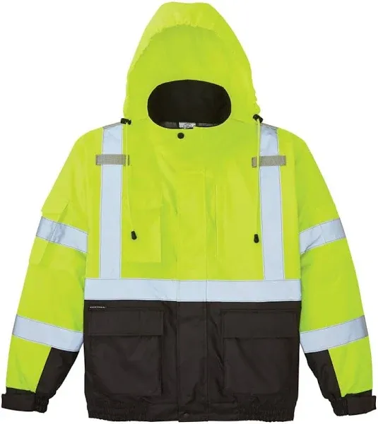 Klein Tools 60364 High-Visibility Winter Bomber Jacket, L