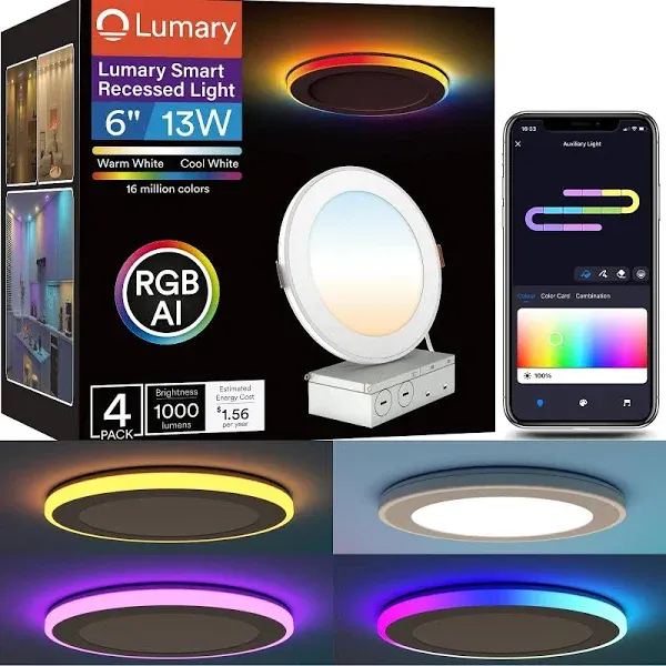 🔥NEW SEALED🔥Lumary Smart Recessed Lighting Retrofit 4 Inch with Night Light