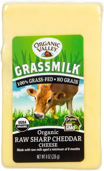 Organic Valley Grassmilk Raw Sharp Cheddar Cheese