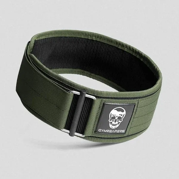 Gymreapers Quick Locking Weightlifting Belt for Bodybuilding, Medium, Green 