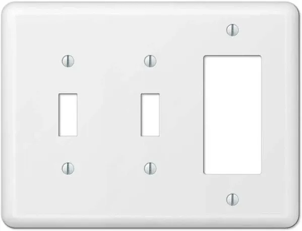 Devon Steel 4-Rocker Wall Plate, White