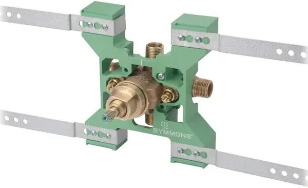 Symmons Shower + Tub Mixing Valve Pressure-Balan<wbr/>cing Anti-Scald Brass Copper