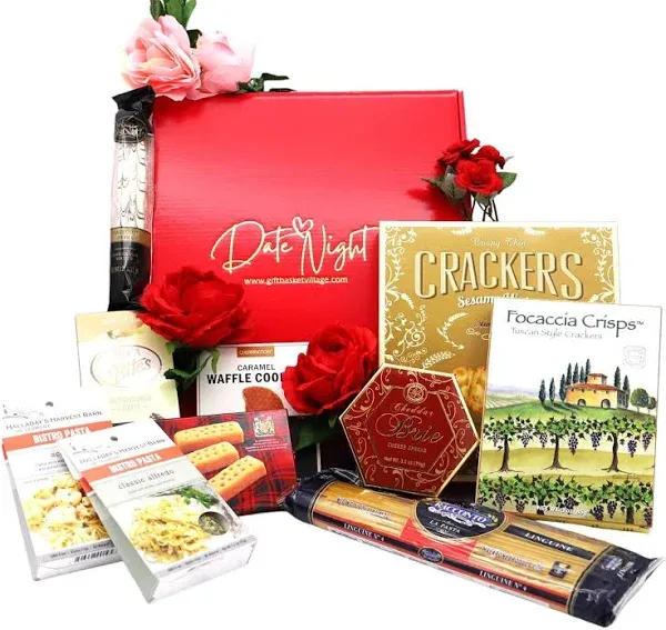 Gift Basket Village Date Night, Romantic with Italian Themed Dinner for Two, Inc