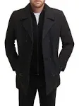 Kenneth Cole Men's Double-Breasted Peacoat Bib