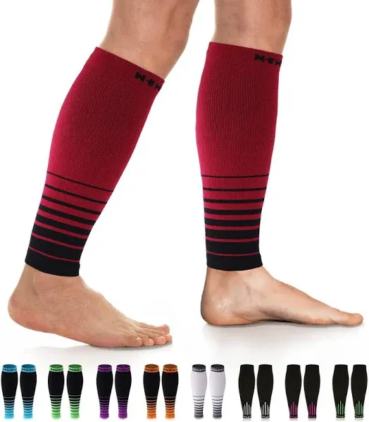 NEWZILL Calf Compression Sleeve for Men & Women | Footless Compression Socks for Shin Splint Pain Relief, Varicose Veins | Perfect Leg Sleeve for Running, Travel, Nursing, Cycling, Work and Fitness