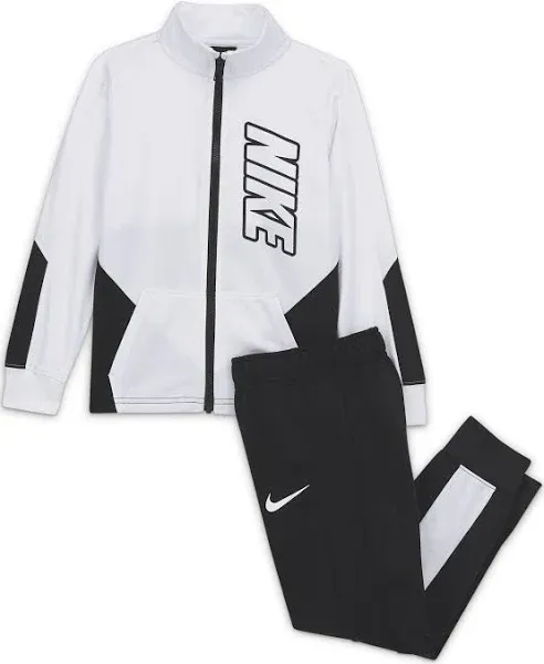 Nike Boy&#039;s (kids) Red/Black Full-Zip Jacket &amp; Pants Track Set (7ME201) Size 4