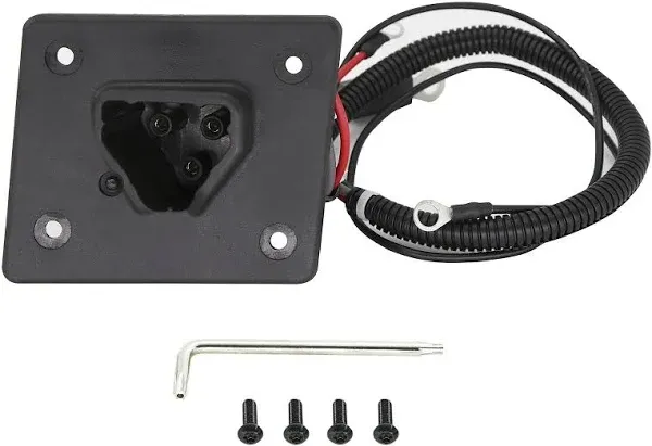 Golf Cart 48V Charger Receptacle Fits EZGO RXV and Delta-Q Battery Charger Plug with w/Wires # 602529