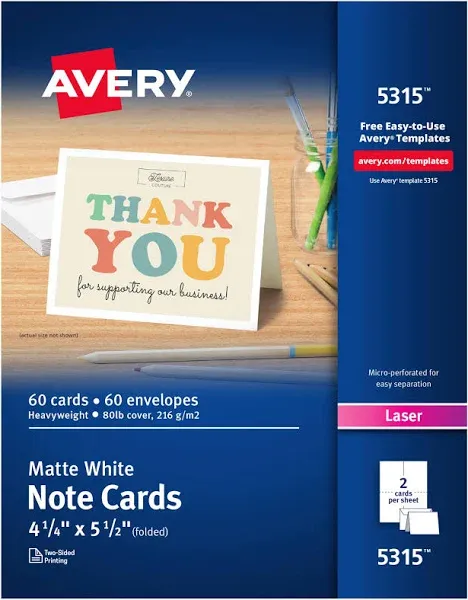 Avery Note Cards