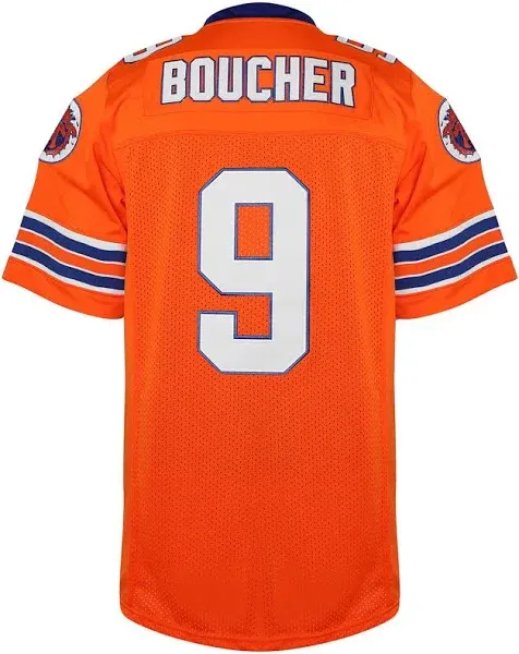 The Waterboy Bobby Boucher #9 Football Jersey Adam Sandler Orange Adult Large