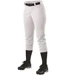 Alleson Athletic 605PBW Women's Belt Loop Fast-Pitch Pants - White - S