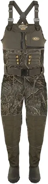 Drake Men's Buckshot Eqwader 3.0 Bootfoot Hunting Wader - Mossy Oak Shadow Grass Habitat - Size 10