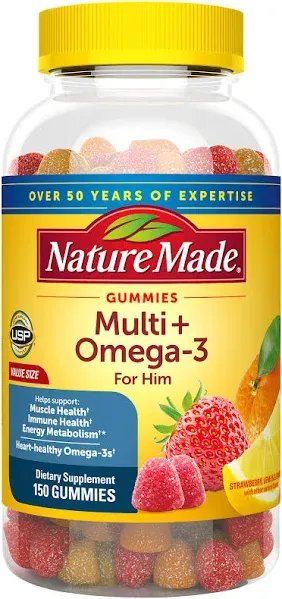 Nature Made Men's Multivitamin and Omega-3 Gummies