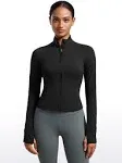 CRZ YOGA Butterluxe Womens Cropped Slim Fit Workout Jackets