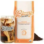 Bizzy Organic Cold Brew Coffee Breakfast Blend Coarse Ground Coffee Micro Sifted Specialty Grade 100% Arabica 1 lb