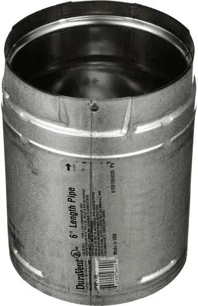 M&G DuraVent DuraVent 3PVP-12AB 3" Inner Diameter - PelletVent Pro Type L Chimney Pipe - Doub, Black, 12" x 3"