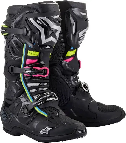 Alpinestars Tech 10 Supervented Night Navy White Rainbow