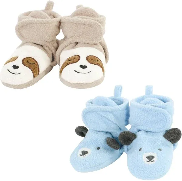 Hudson Baby Cozy Fleece Booties Sloth Bear