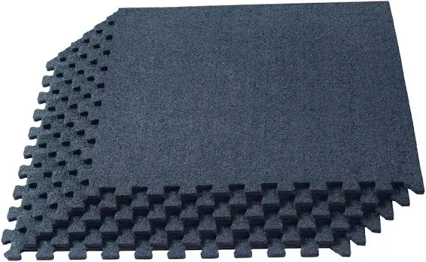 3/8 Inch Thick Interlocking Foam Carpet Tiles Durable Carpet Squares Anti Fat...