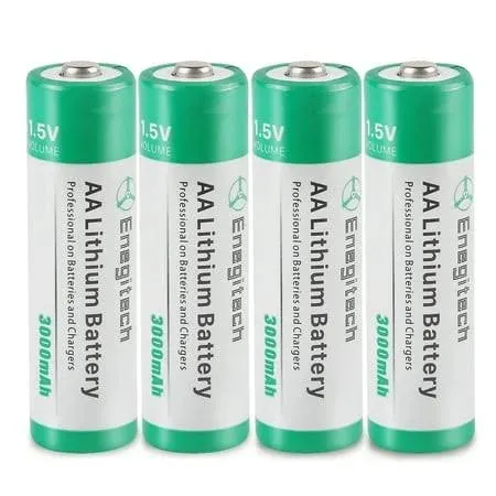 Enegitech AA Lithium Battery Double A Non-Rechargeable Battery 1.5v 3000mAh Battery for Blink Camera