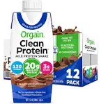 Grass Fed Clean Protein Shake, Creamy Chocolate Fudge - Meal Replacement, Ready to Drink, Gluten Free, Soy Free, Kosher, Non-GMO, 11 oz, 12 Count (Packaging May Vary)